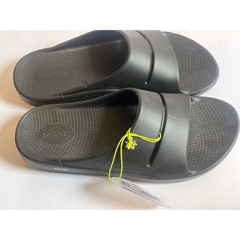 Oofos OOahh Recovery Slides Black Unisex Sandals Mens Size 10 Women's Size 12 - Picture 3 of 5